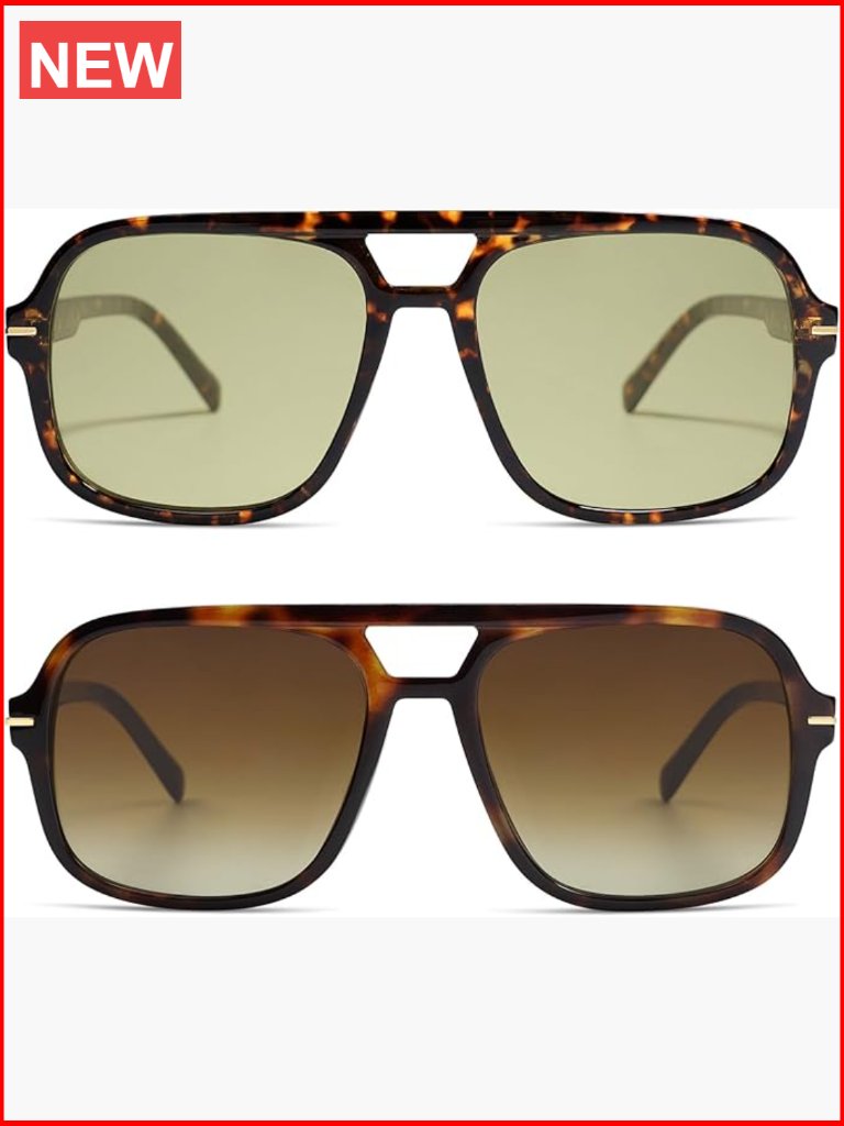 Retro Aviator Sunglasses Oversized 70s Classic Vintage Uv Protection Unisex